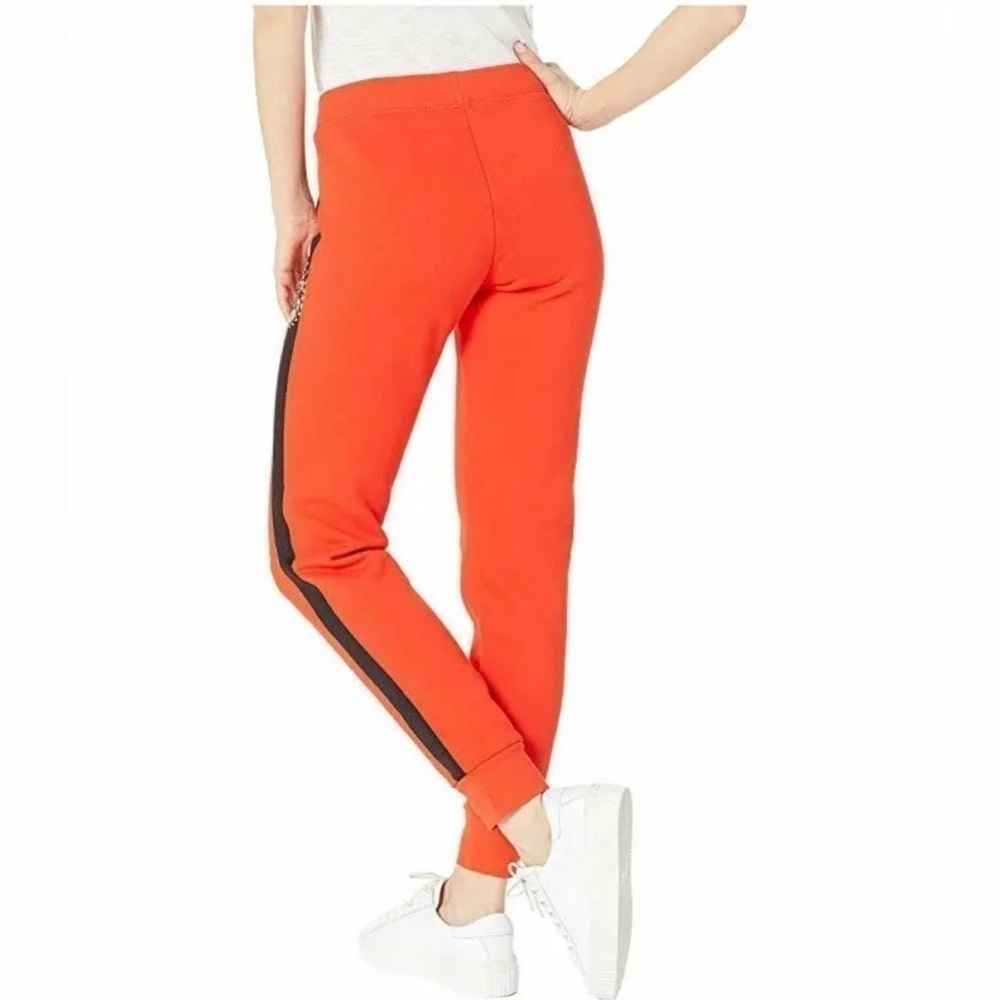 𝅺juicy Couture Luxe Tiger Patch Zuma Pants French Terry Orange XL - Picture 4 of 4